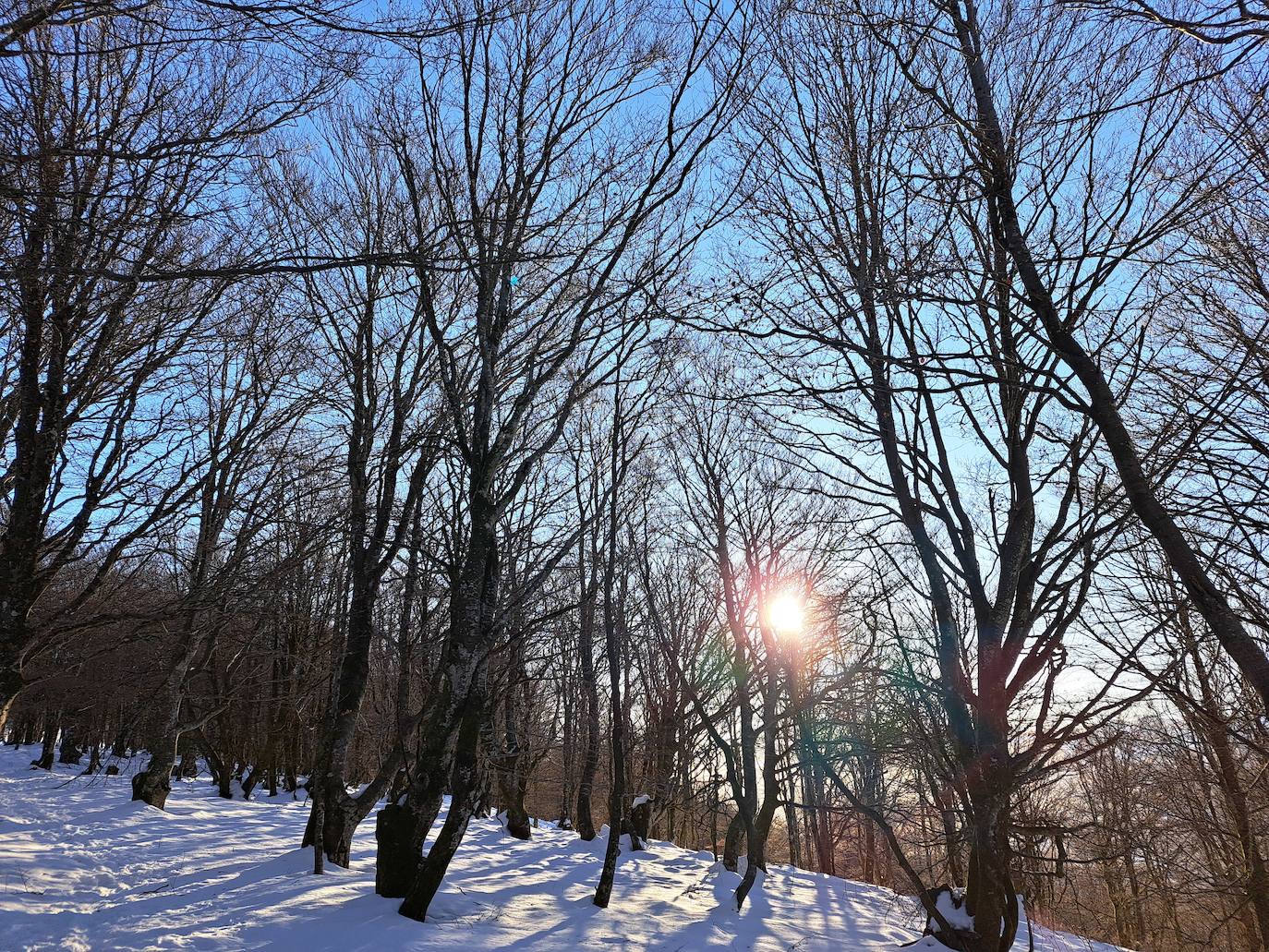 Fotos: Eguzkizko Muinoa, entre nieve y rayos de sol