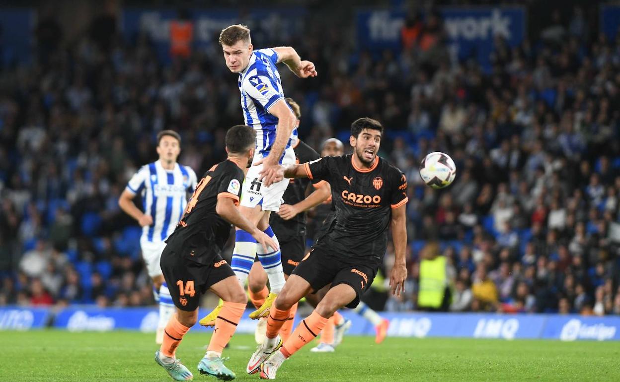 La Real empató con el Valencia en Anoeta.