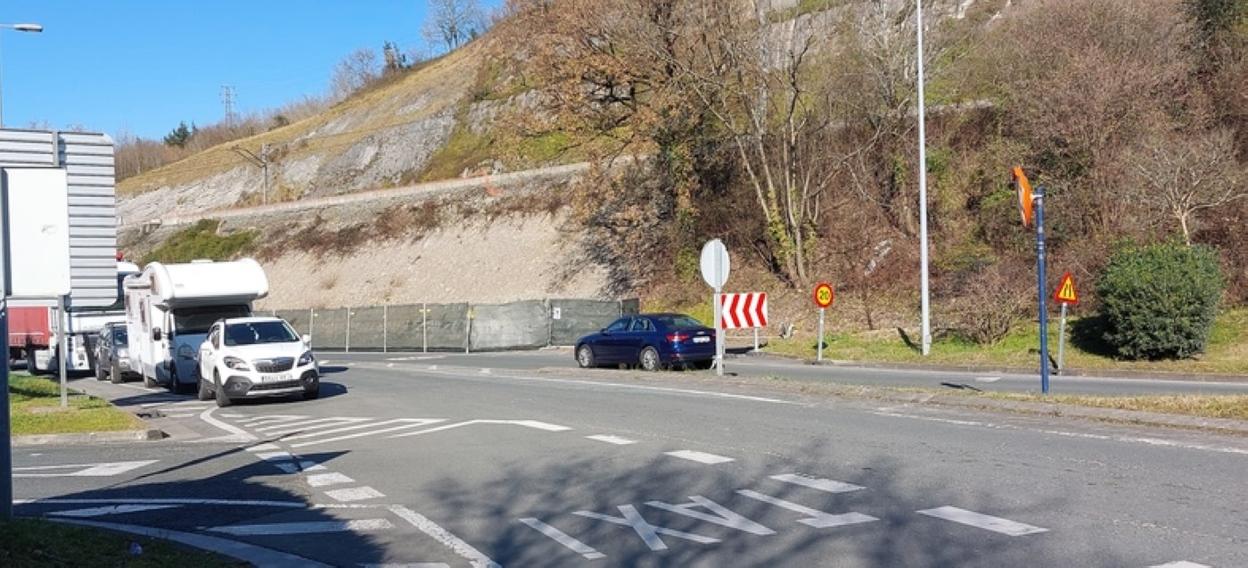 Lugar donde quedaba ubicada la parada antes de las obras. 
