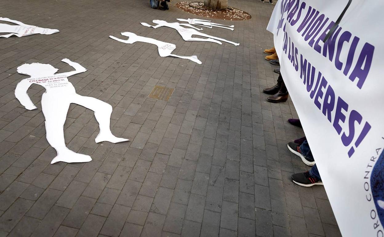 Imagen de archivo de una manifestación contra la violencia machista. 