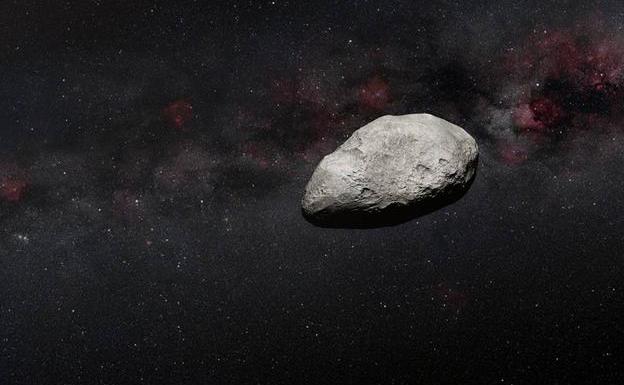 Ilustración de un asteroide