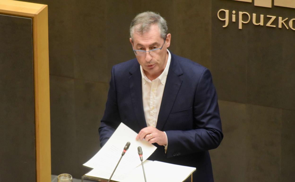 Markel Olano en un pleno de las Juntas Generales. 