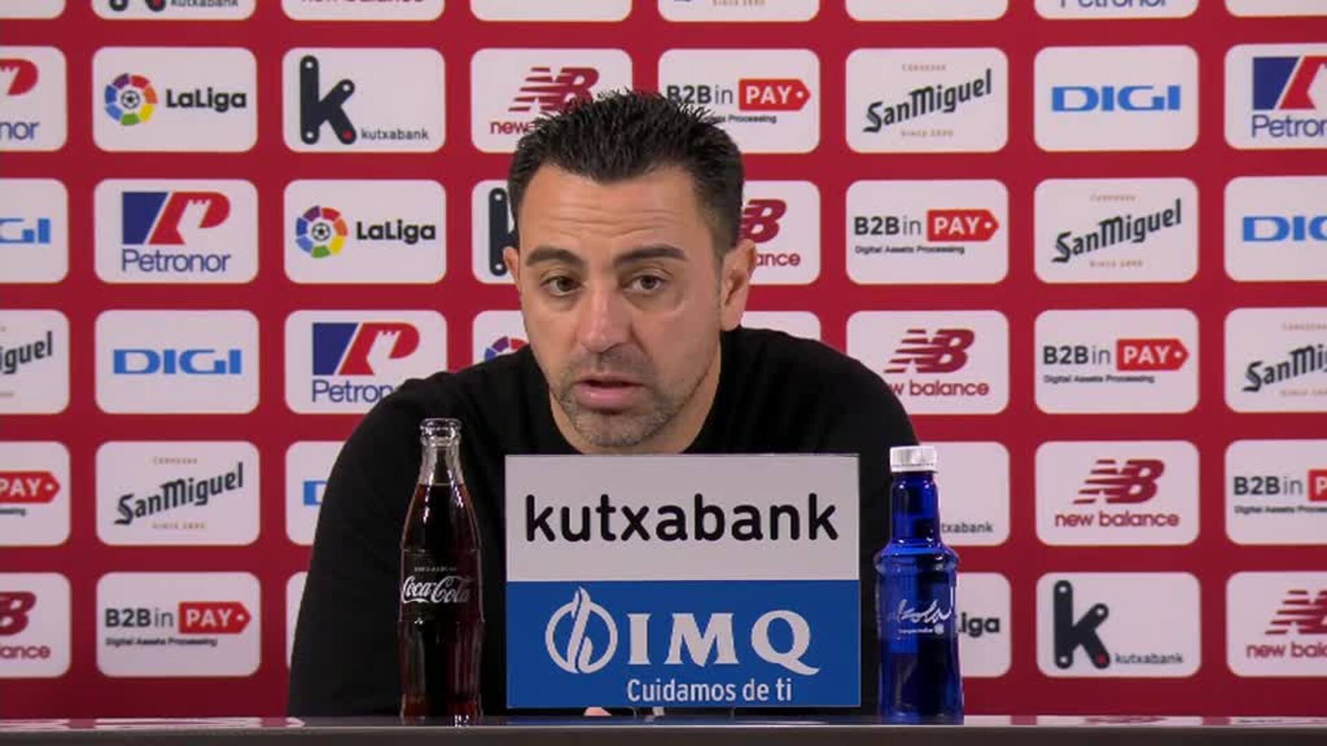 Xavi: "Me sorprende el ambiente de hostilidad hacia el Barça de San Mamés y me entristece porque siempre me ha tratado muy bien"