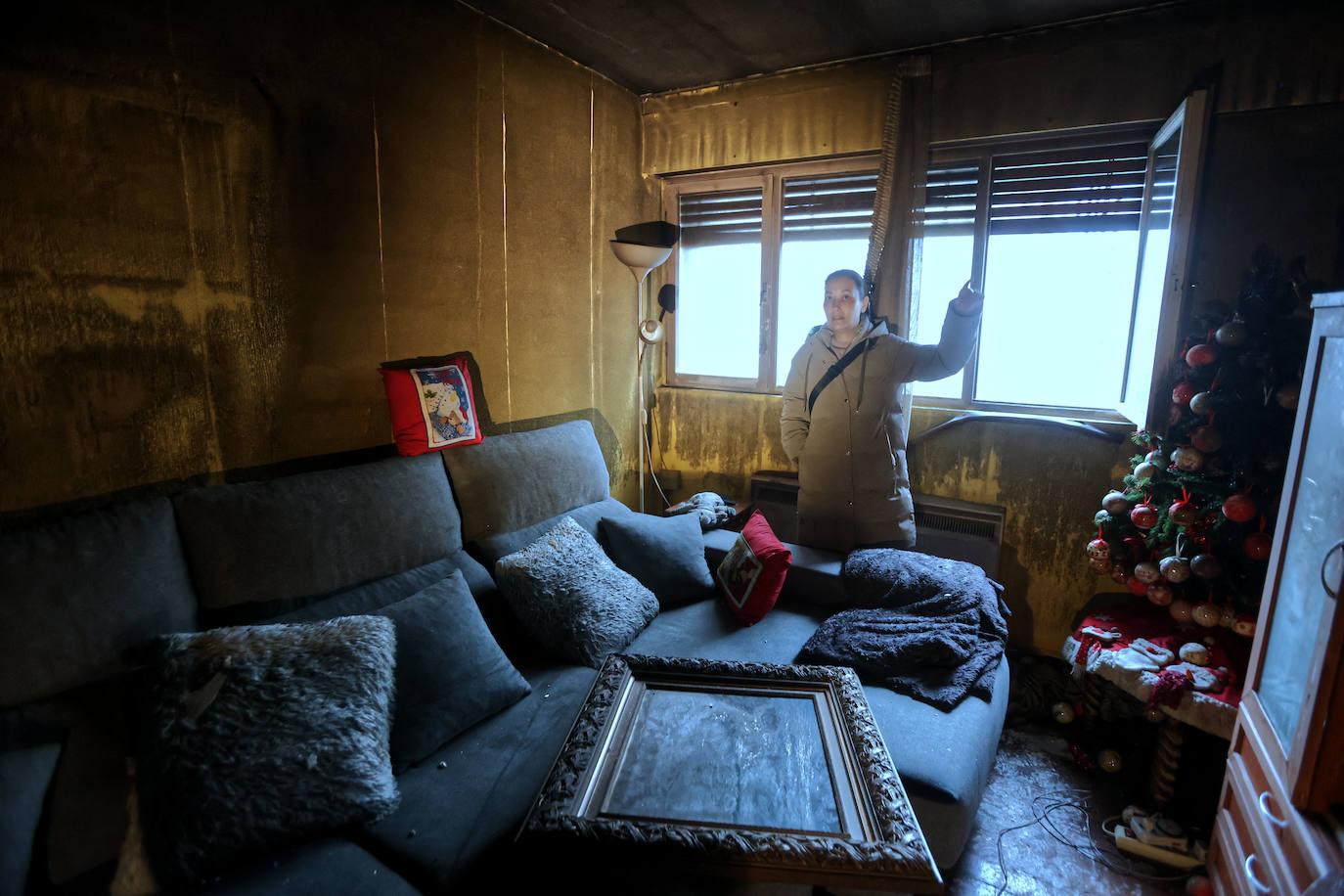 Fotos: La vivienda calcinada en Errenteria, desde dentro