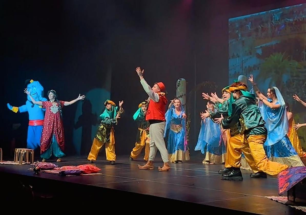 Una de las escenas del espectáculo navideño en Lekuona.