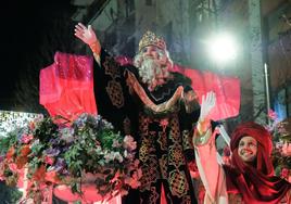 El Rey Melchor, en la cabalgata de Irun.