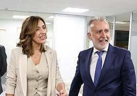 La consejera Olatz Garamendi y el ministro Ángel Víctor Torres, en un encuentro reciente.