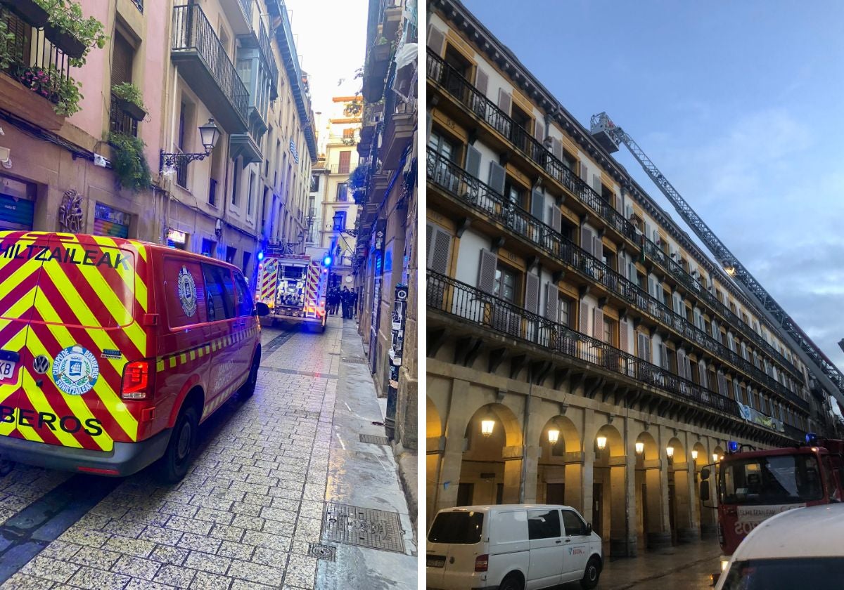 Hasta el lugar del incendio se han desplazado bomberos y ertzainas.