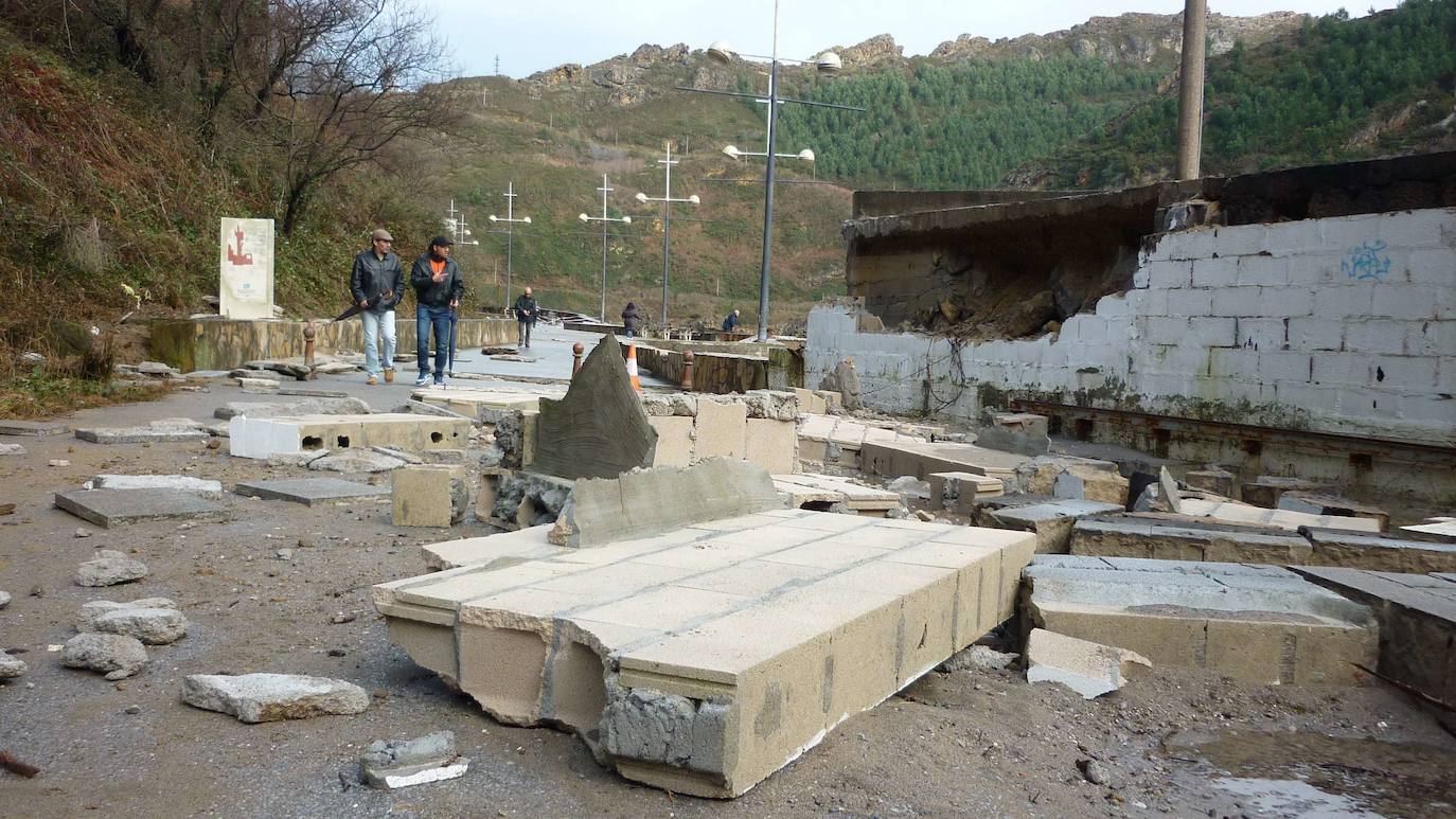 Los destrozos que dejó el temporal en Pasai San Pedro
