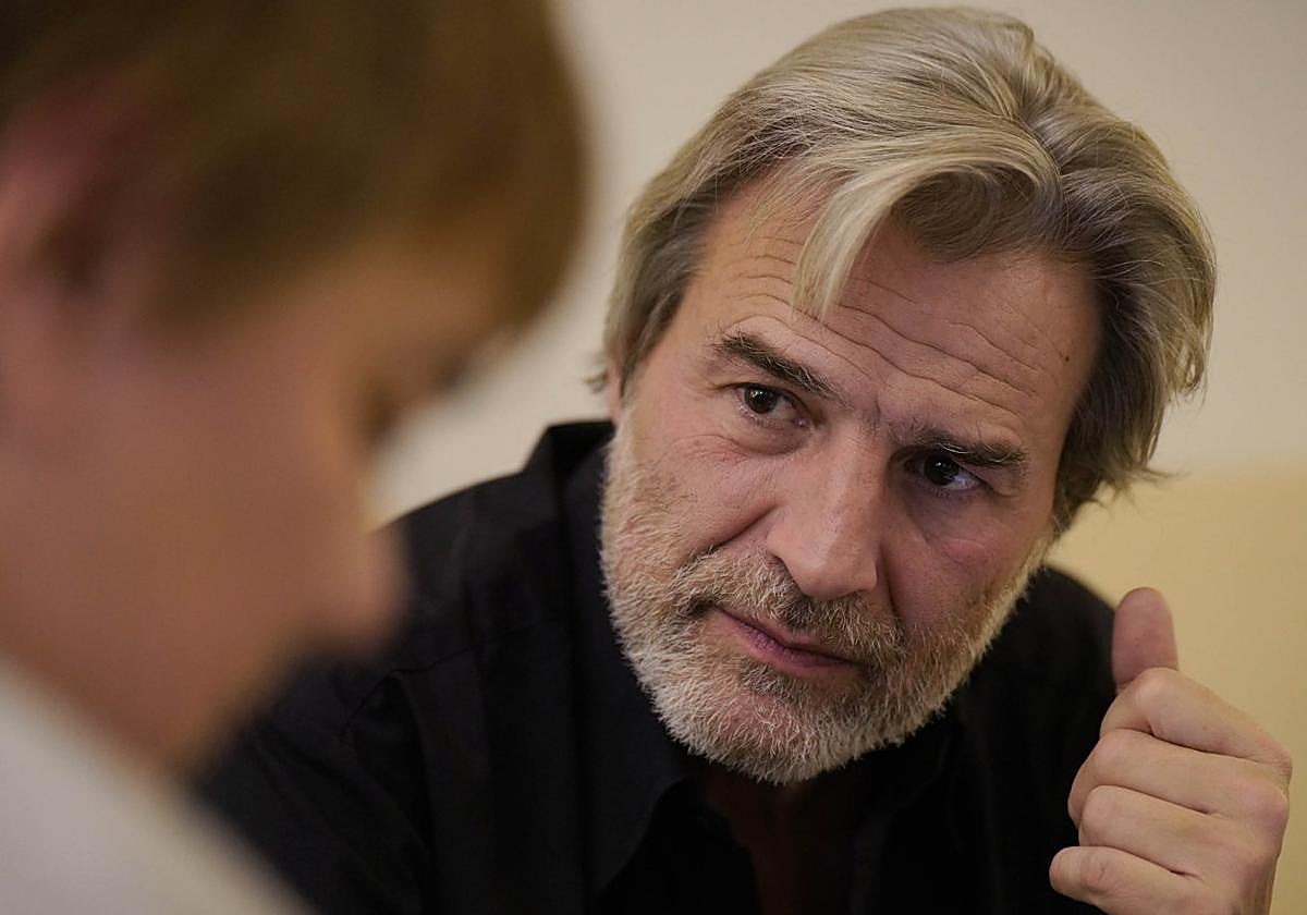 Alberto San Juan, durante la entrevista.