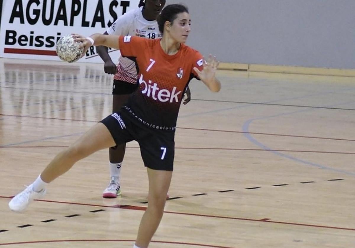 Mireya Calvo, durante un partido de esta temporada.