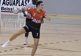 Mireya Calvo, durante un partido de esta temporada.