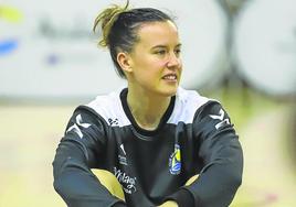 Silvia Arderius, antes de un partido en el José Luis Pérez Canca.