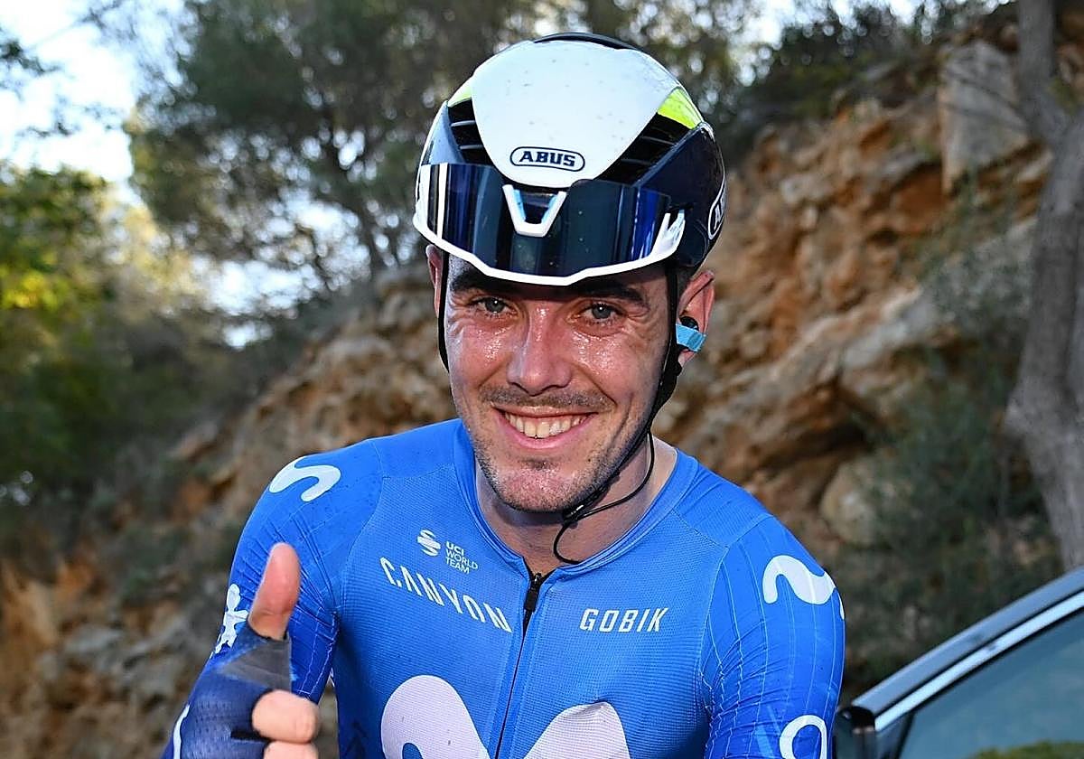 Aranburu, con gesto de satisfacción este miércoles en Palmanova.