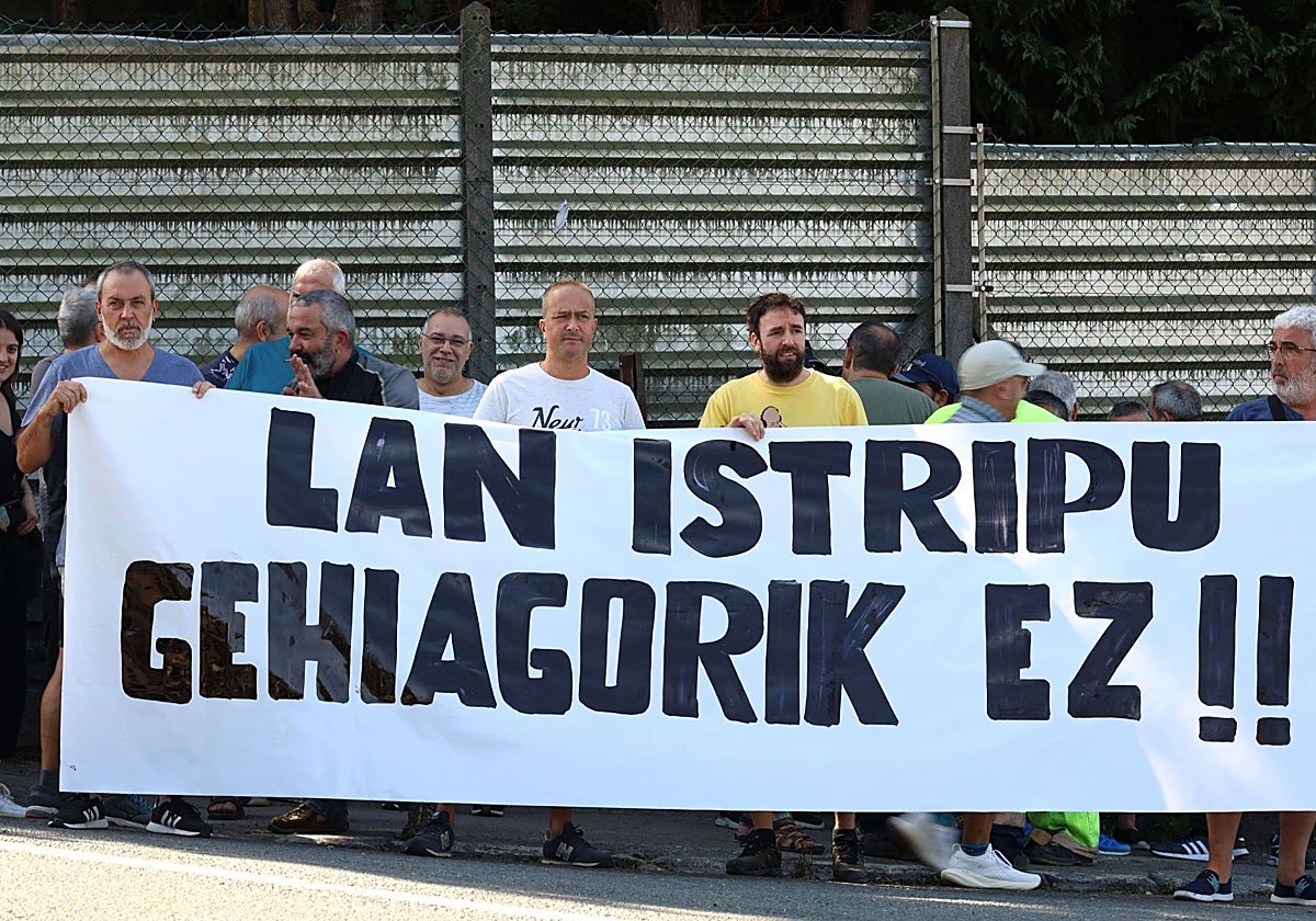 Protesta contra un accidente laboral en Gipuzkoa.