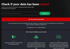 Página web de Cybernews para comprobar si tus datos han quedado expuestos.