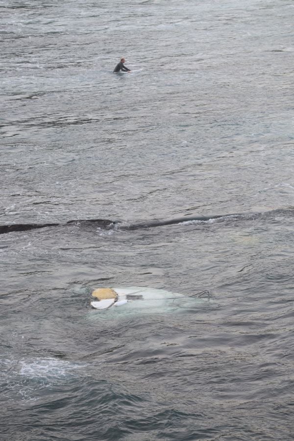 Así fue el rescate del naufragio cerca de Zumaia