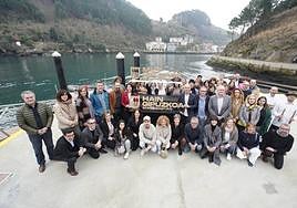 La presentación de la iniciativa en la factoría de Albaola, en Pasaia