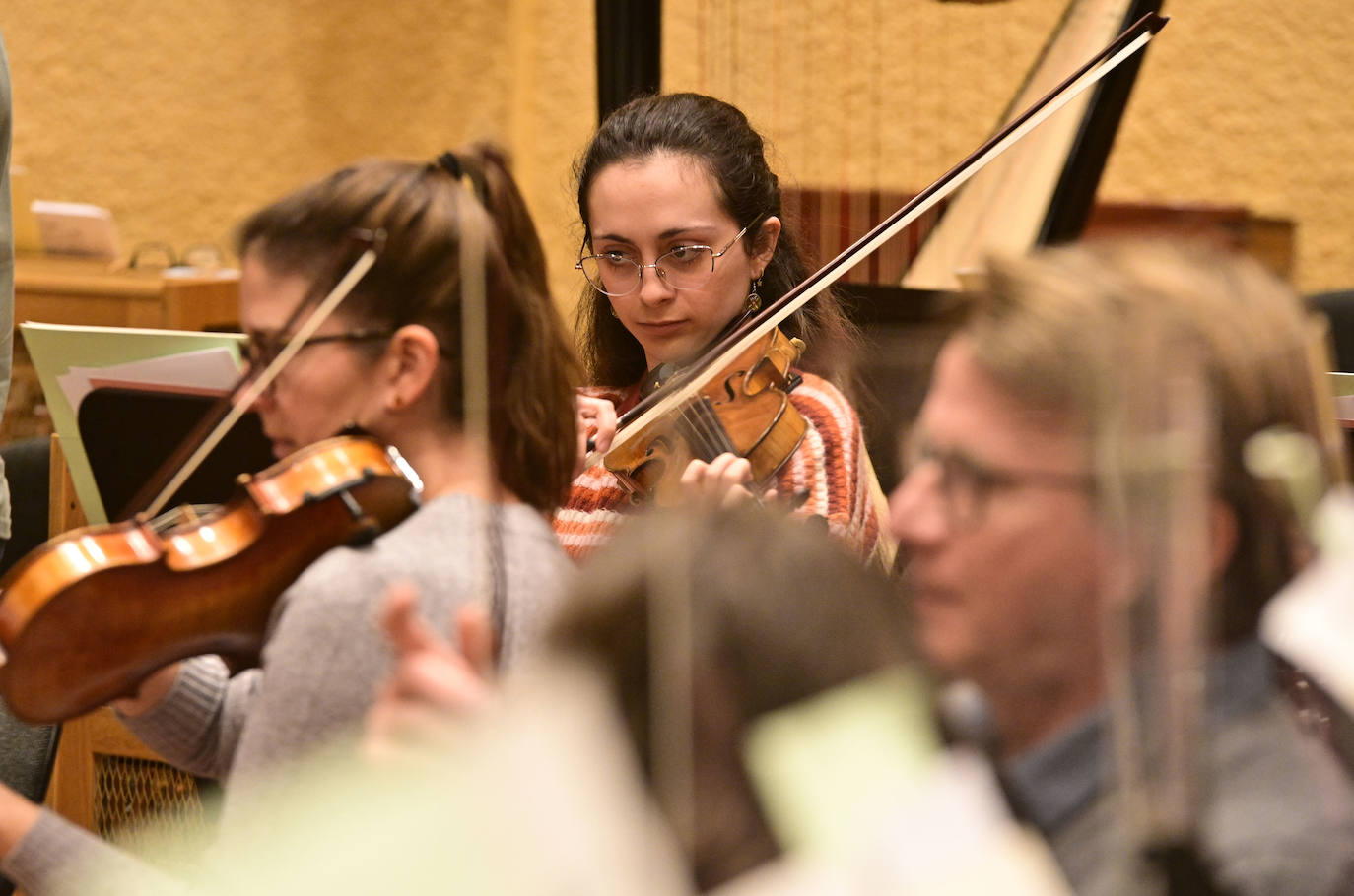 Así ha sido el ensayo de la orquesta en Miramon