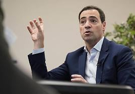 Imanol Pradales, en un momento de la entrevista.