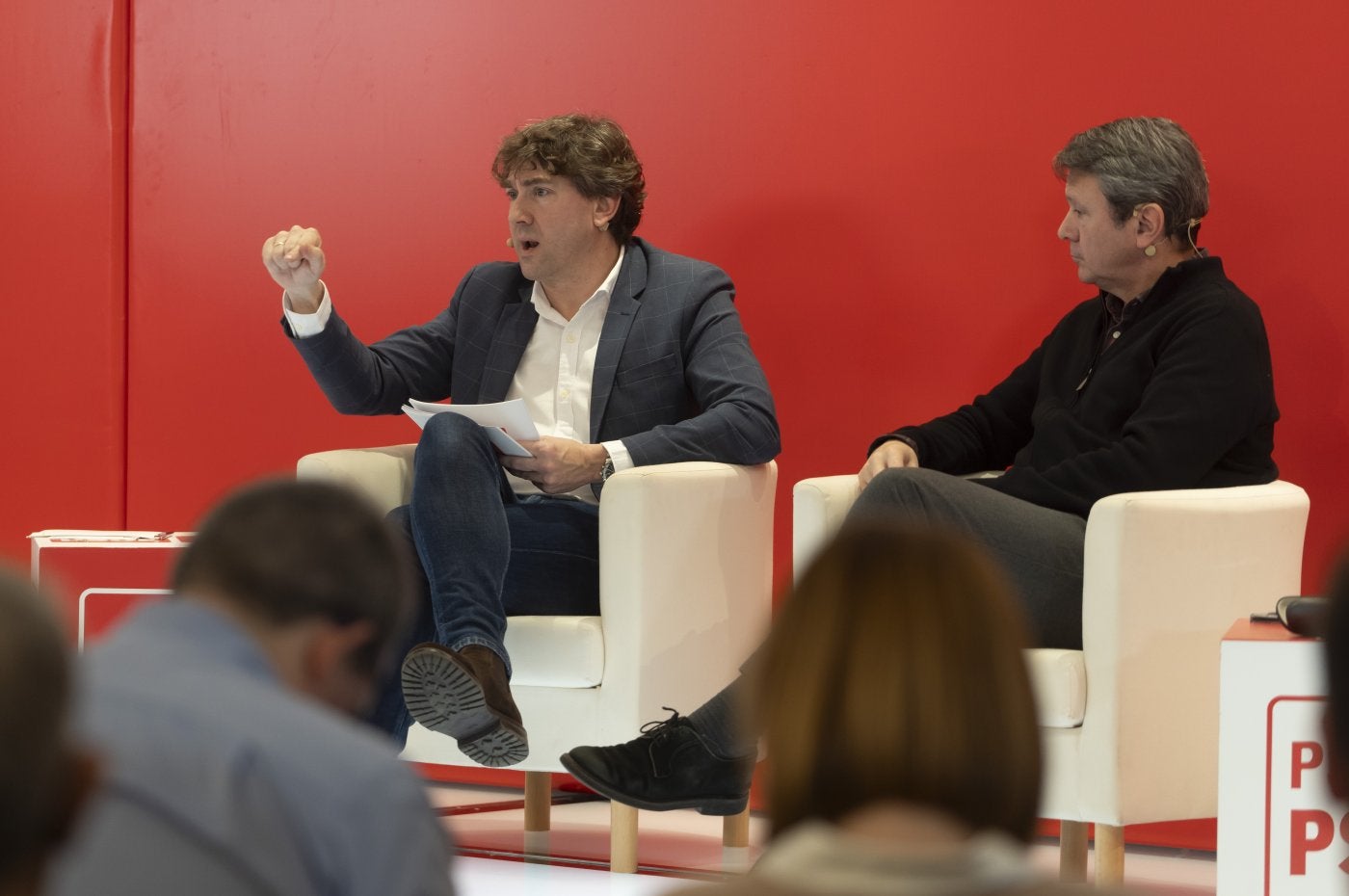 Andueza y Santano, en el acto celebrado en Donostia.