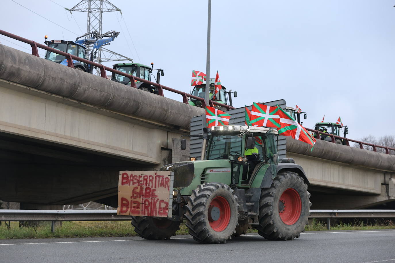Las &#039;tractoradas&#039; llegan a Gipuzkoa