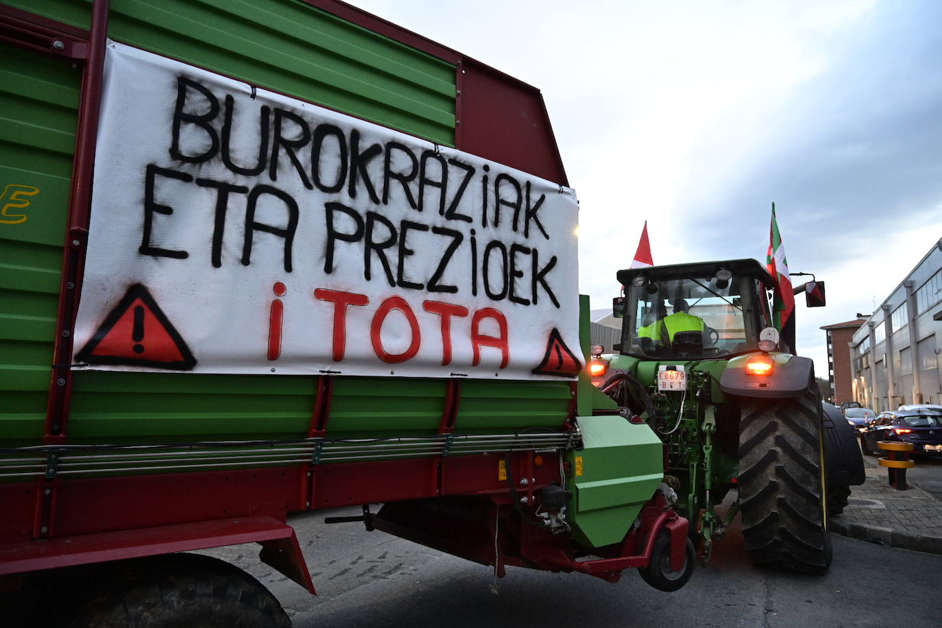 Las &#039;tractoradas&#039; llegan a Gipuzkoa