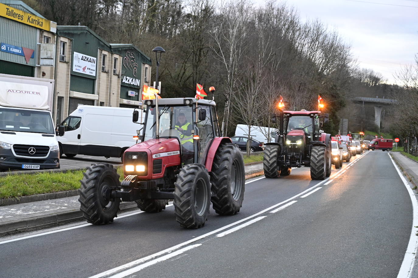 Las &#039;tractoradas&#039; llegan a Gipuzkoa