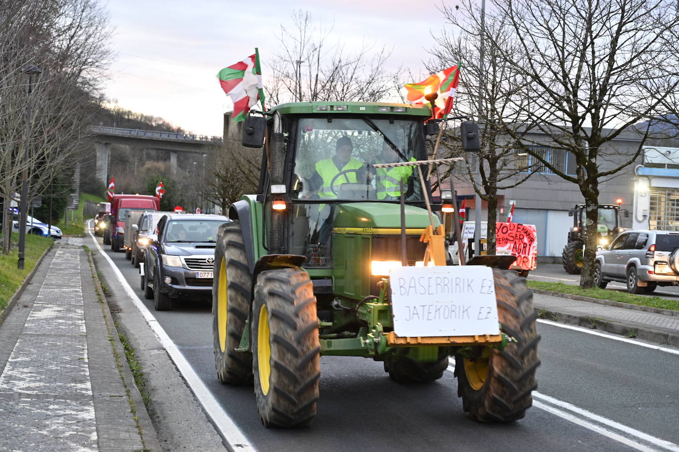 Las &#039;tractoradas&#039; llegan a Gipuzkoa
