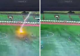 Momento en el que el jugador ha recibido el impacto de un rayo.