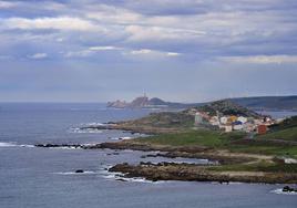 El océano Atlántico en Galicia, la costa de Muxia.