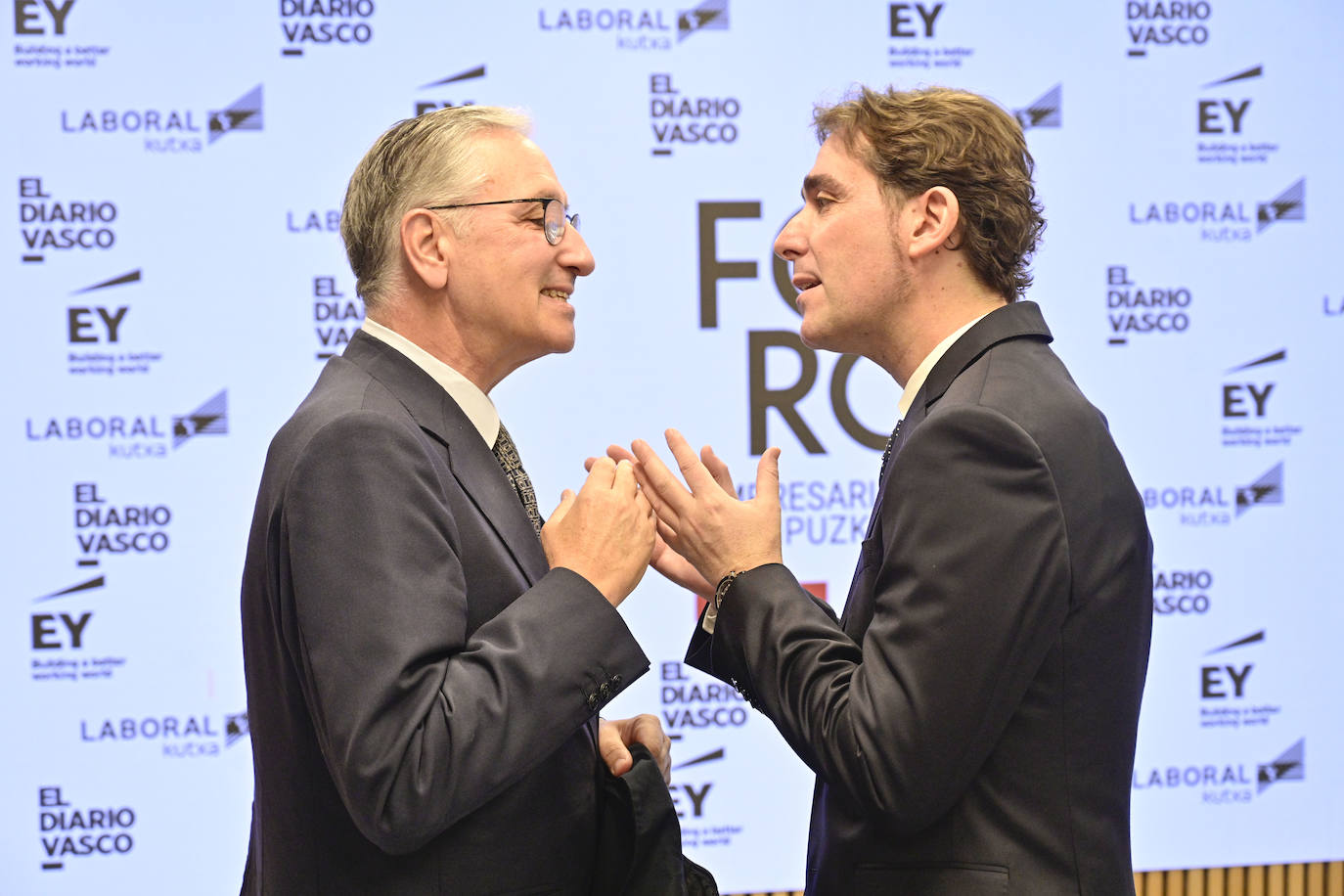 Iván Martén, presidente de Orkestra, conversa con David Taberna, director de El Diario Vasco.