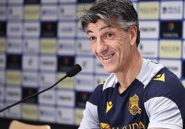 Alguacil, durante la rueda de prensa previa al entrenamiento de este sábado.