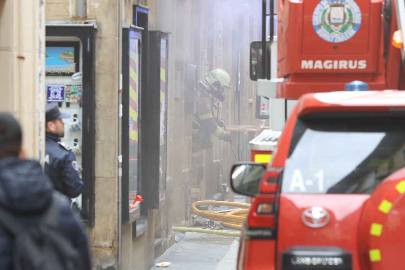 El humo vuelve a activar las alertas en la Parte Vieja