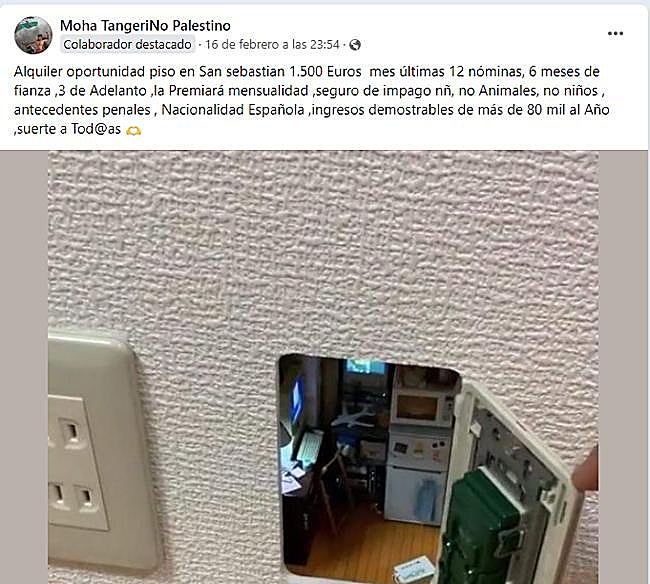 El mensaje que ha abierto el debate en el grupo de Facebook.