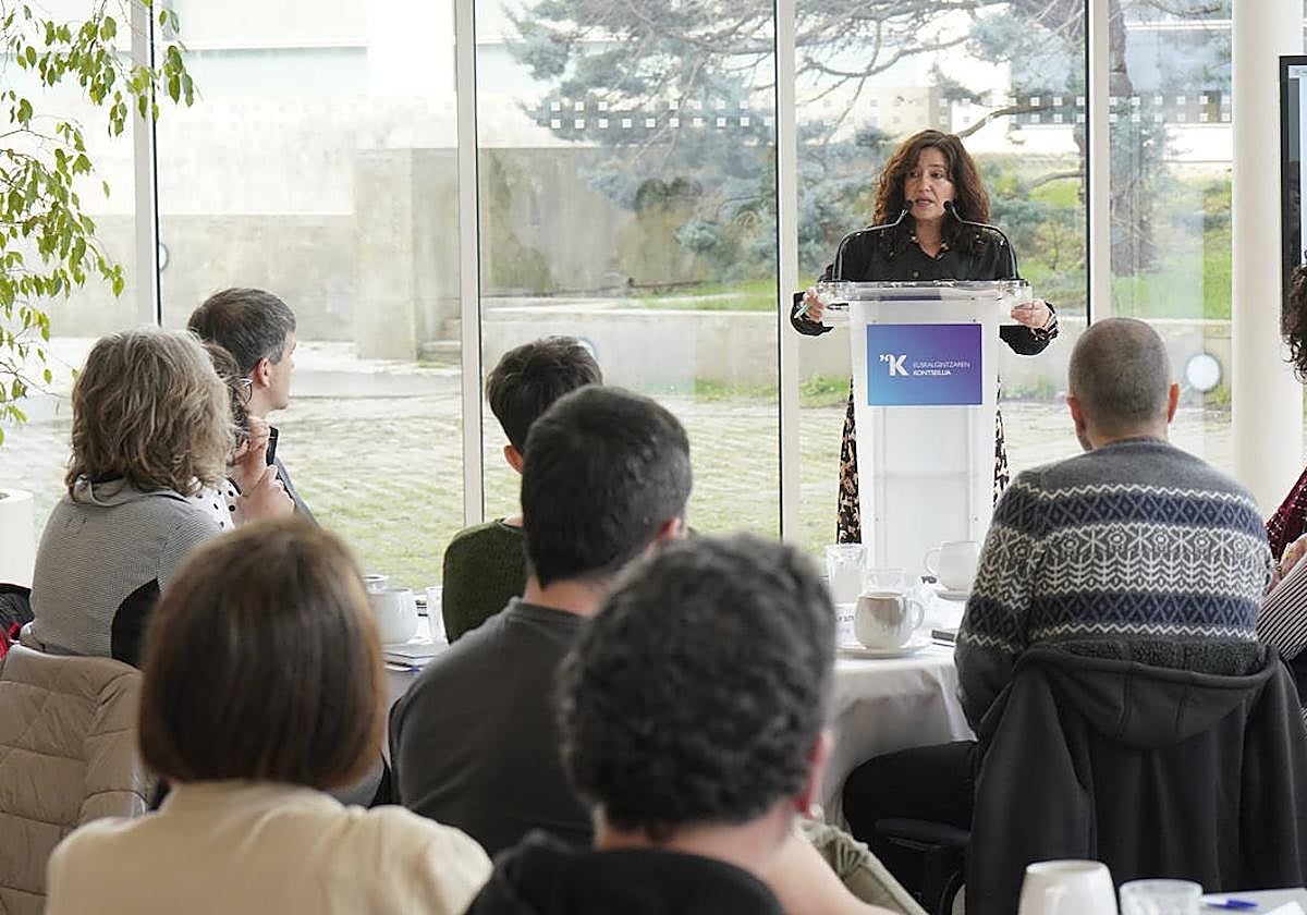 Idurre Eskisabel, 2024 hasieran egindako agerraldian.