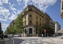 Así estaba la sede del Banco de España en Donostia en 2019