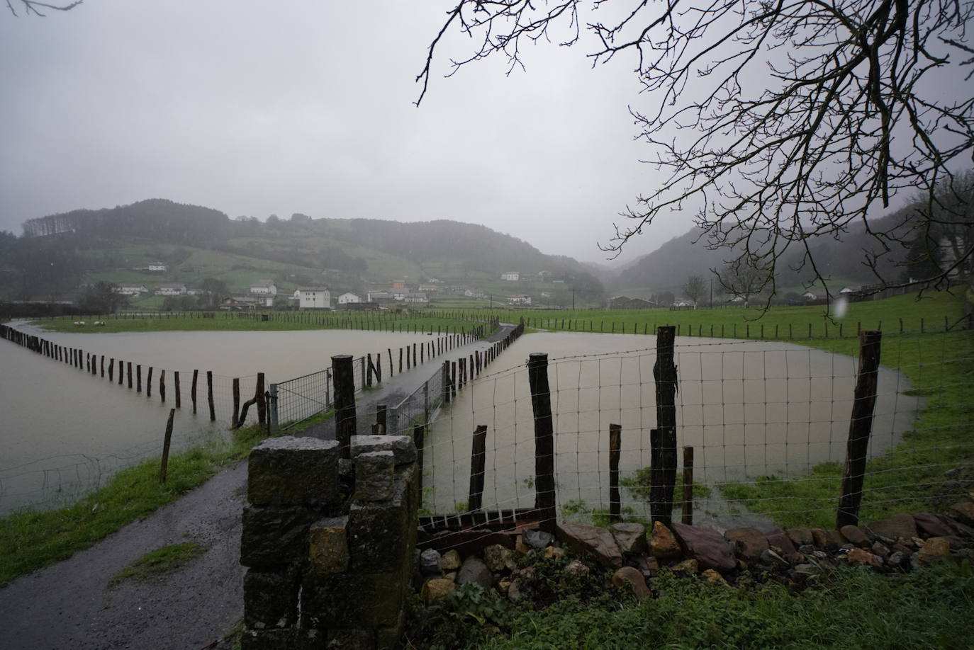 Una de las localidades donde más lluvia ha caído en las últimas 24 horas.