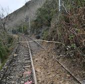 Un desprendimiento obliga a cortar el servicio ferroviario de Euskotren entre Elgoibar y Mendaro durante 10 días