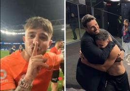 Maffeo y Aduriz, dos de las caras de la celebraciones del Mallorca.