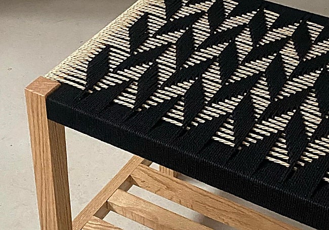 Asiento 'Orbel' de madera y cuerda Bloke Studio