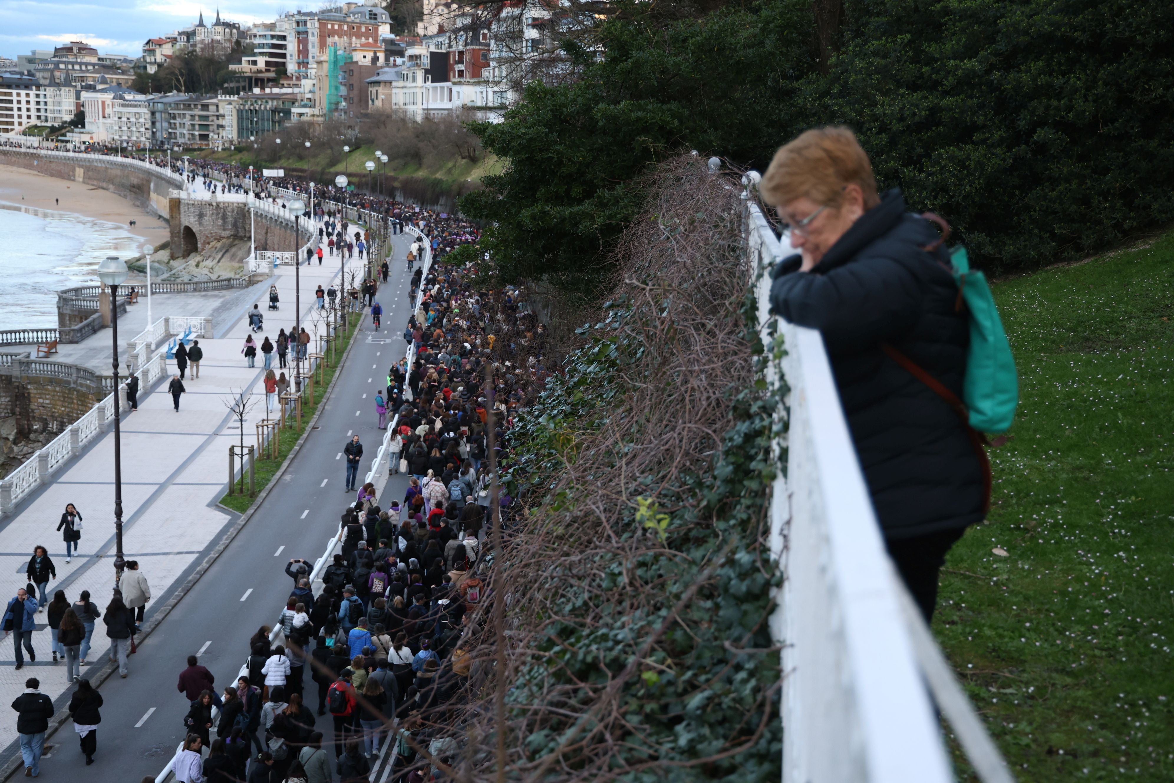 Las imágenes de la manifestación en Donostia por el Día internacional de la mujer
