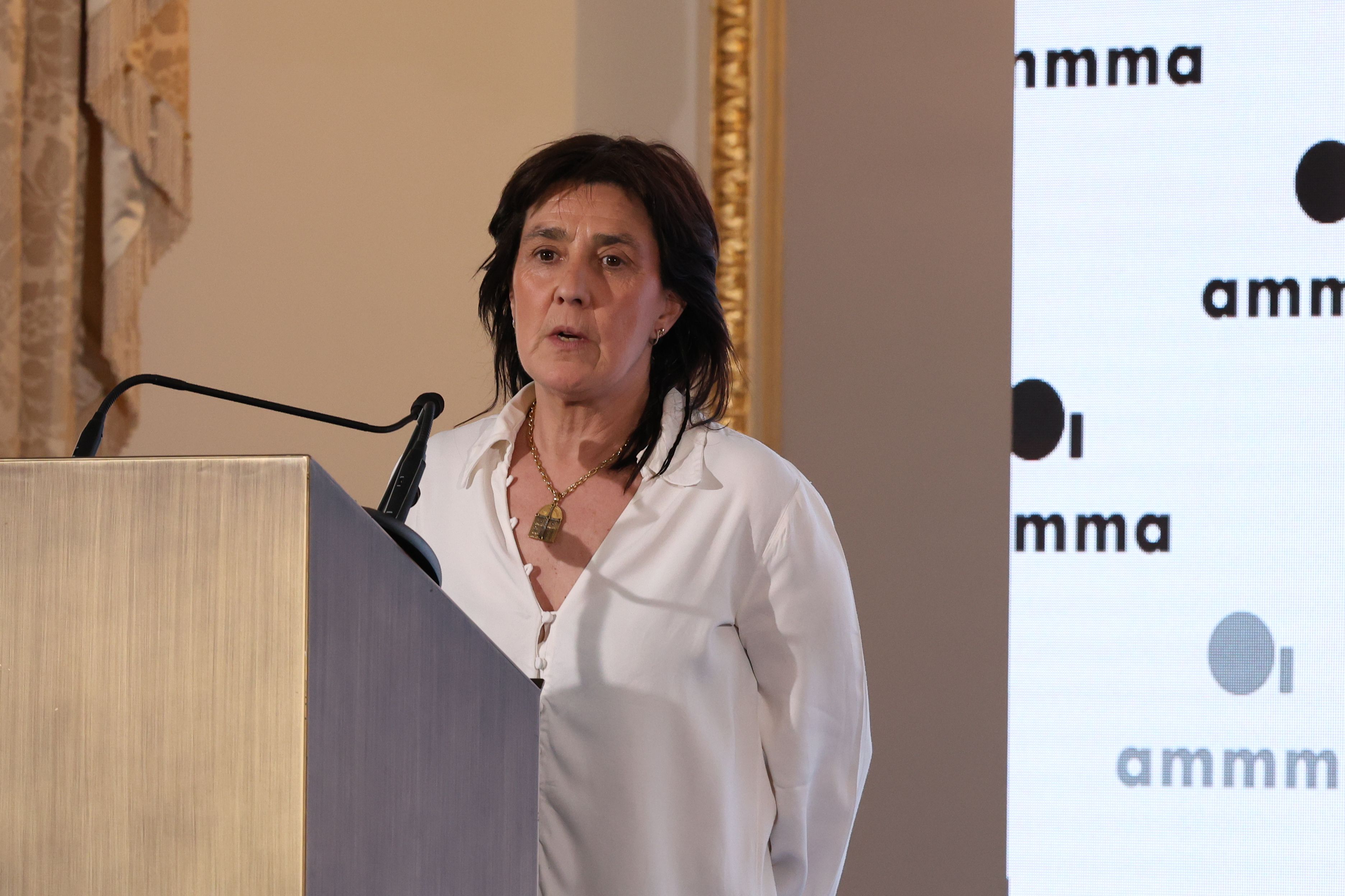 Azu Muguruza, durante su discurso