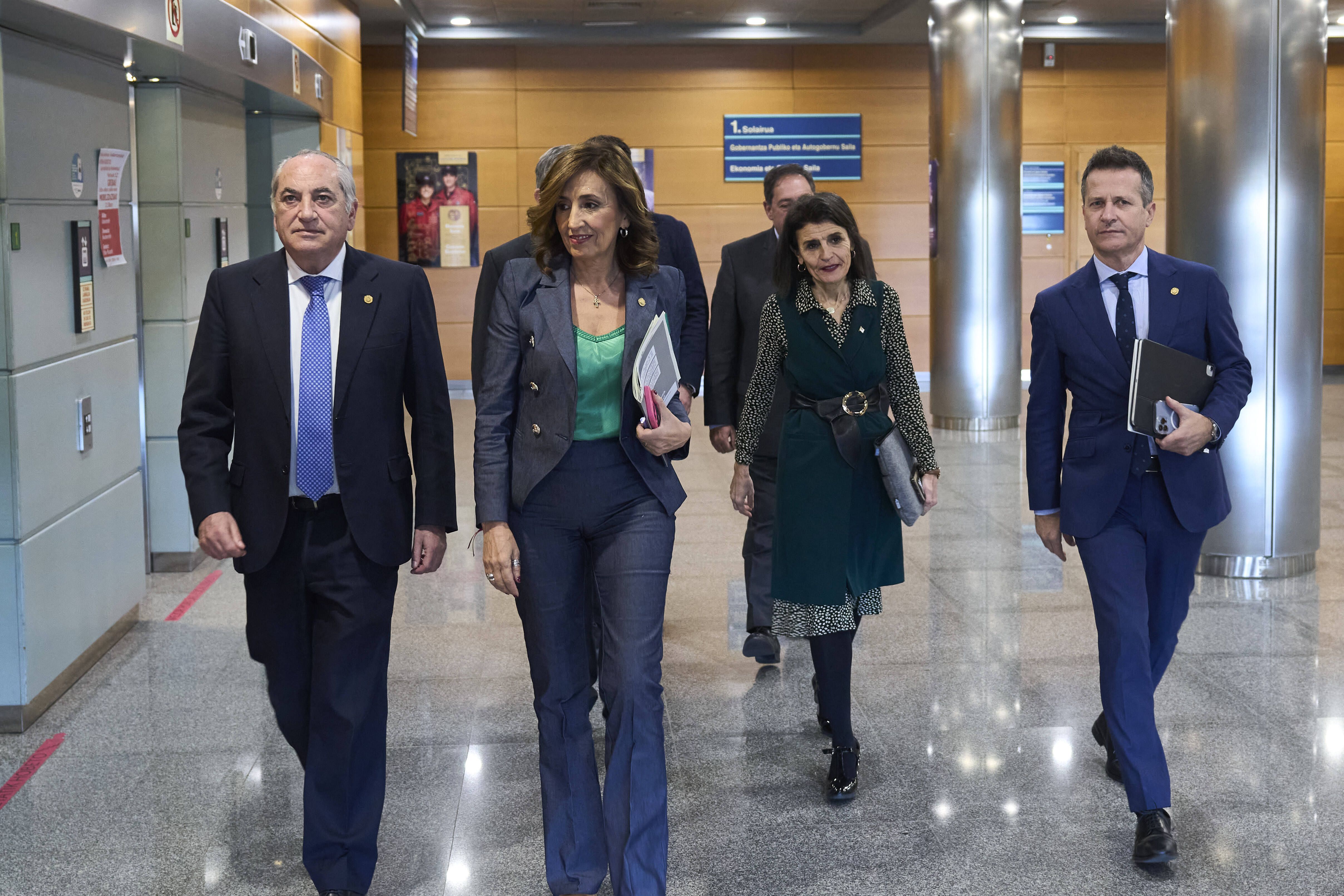 Los consejeros vascos Olatz Garamendi, Iñaki Arriola, Nerea Melgosa y Jokin Bilbarratz