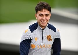 Martin Zubimendi, sonriente.