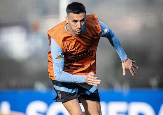 La selección de Uruguay entrenando en Zubieta.