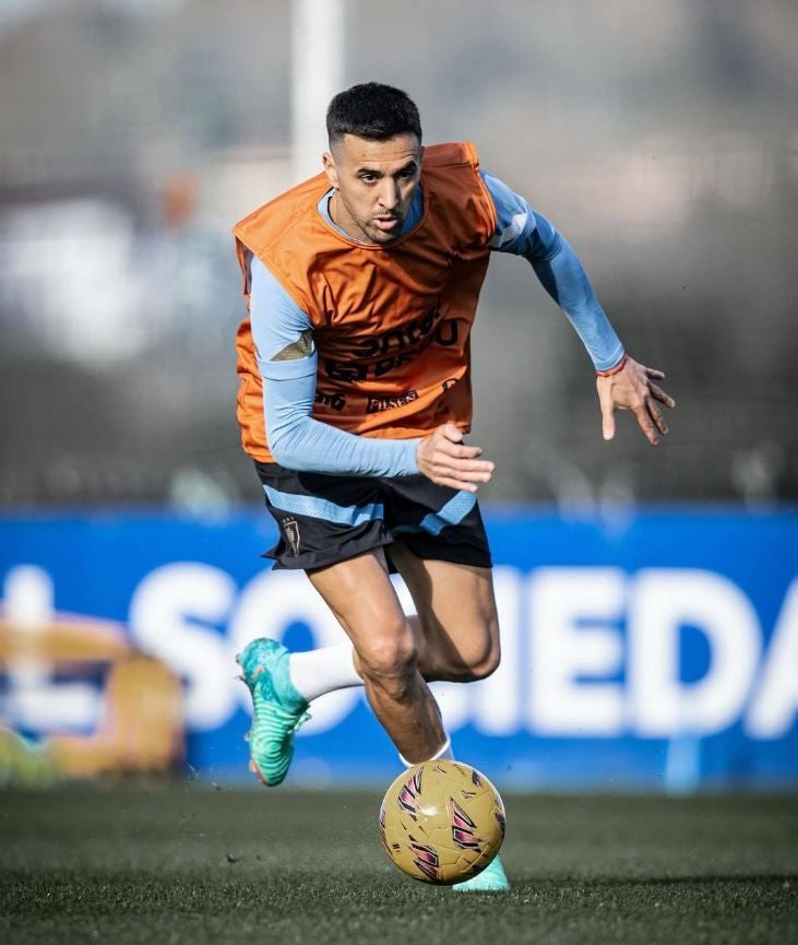 La selección de Uruguay entrenando en Zubieta.