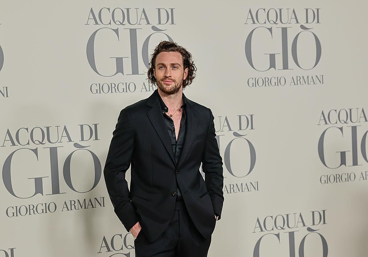 Aaron Taylor Johnson durante un acto promocional hace unos días en Madrid.