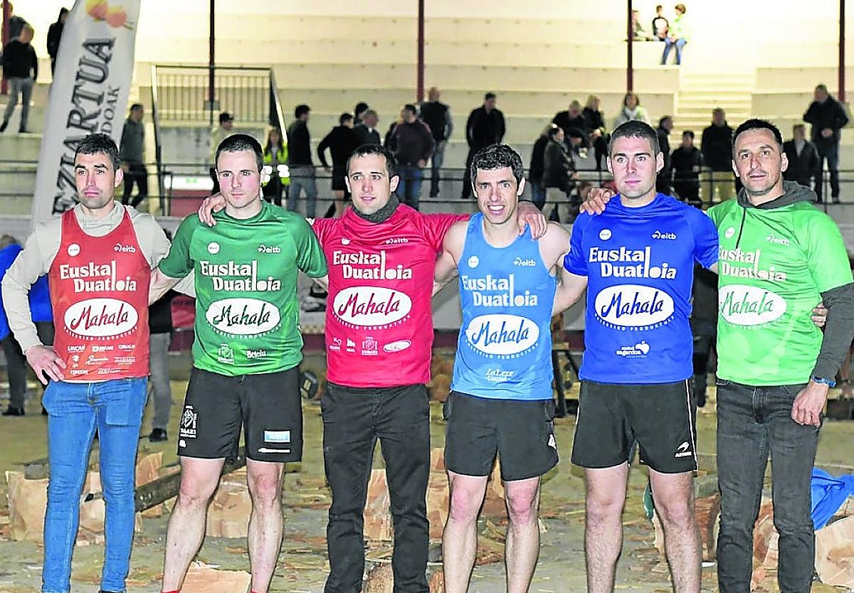 Mugertza, Soroa, Oier Kañamares, Jauregi, Rodríguez y Zaldua.