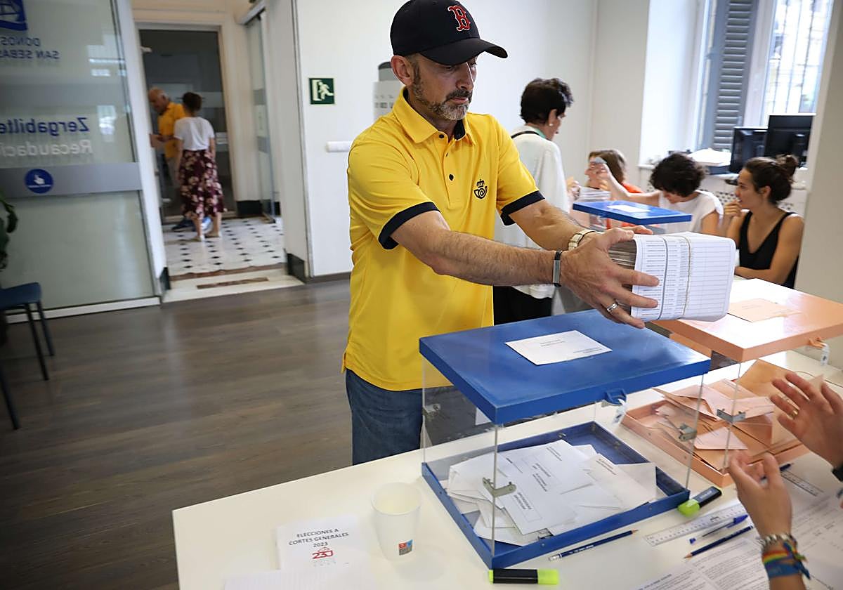 Reparto del voto por correo en las elecciones generales